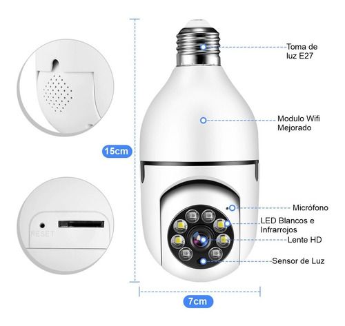 Camara WifiPRO 360 Con Vision nocturna y microfono