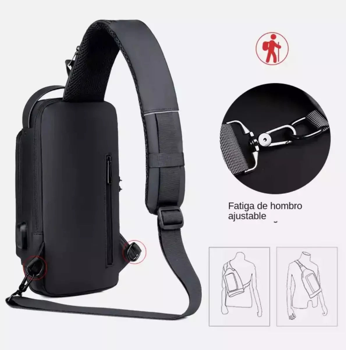 Bolso inteligente Antirrobo con PowerBank