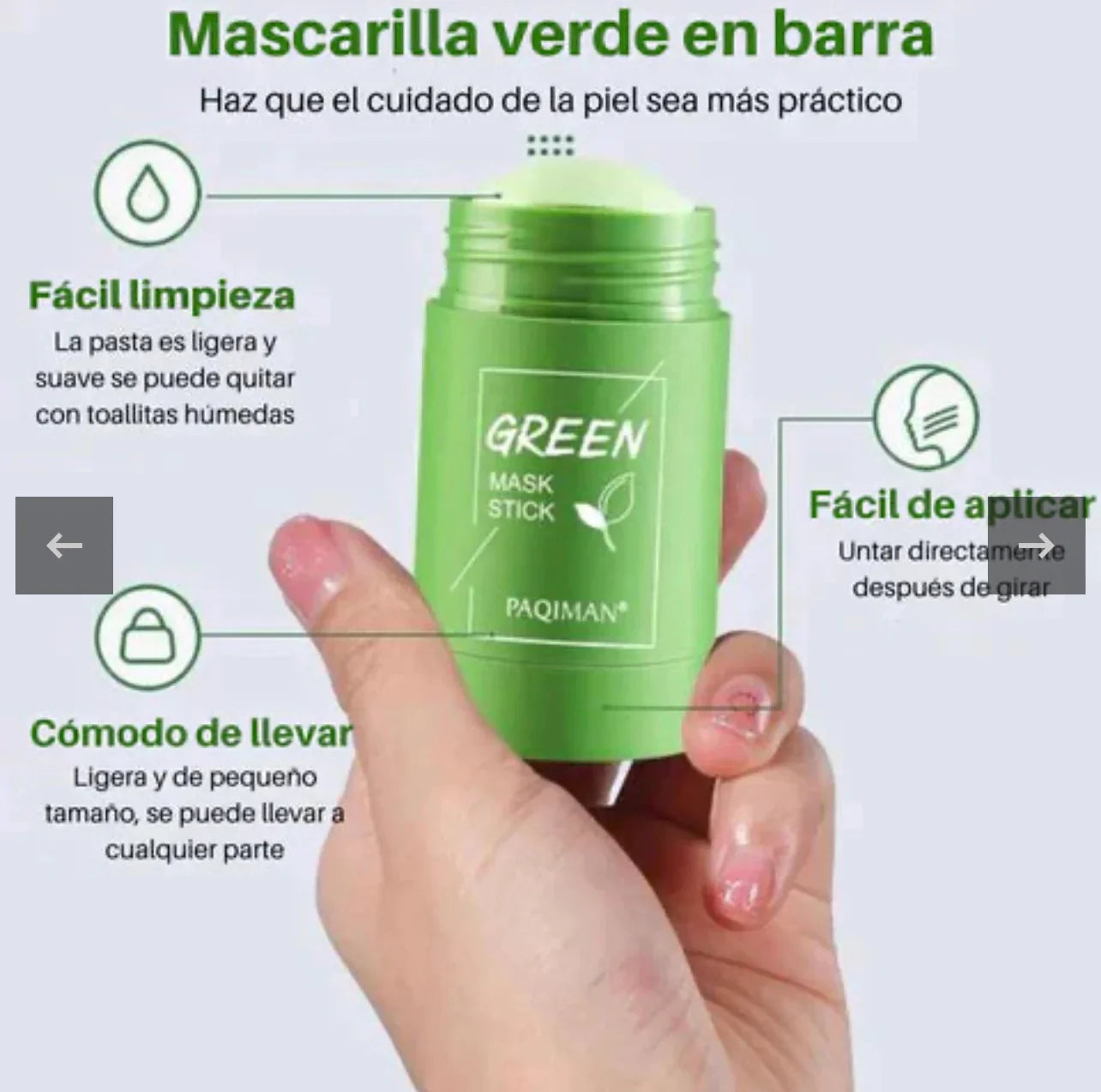 Mascarilla té Verde-Green Mask ORIGINAL!