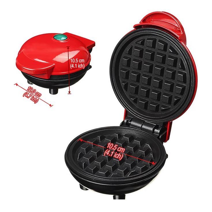 Mini Wafflera Eléctrica Antiadherente