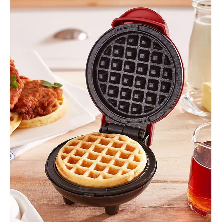Mini Wafflera Eléctrica Antiadherente