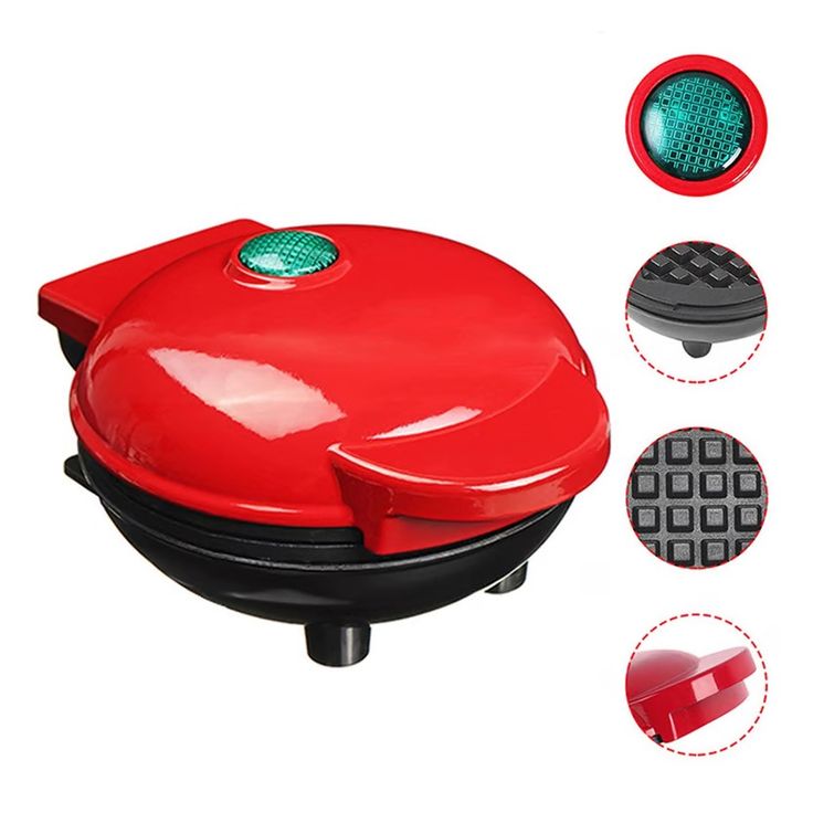 Mini Wafflera Eléctrica Antiadherente