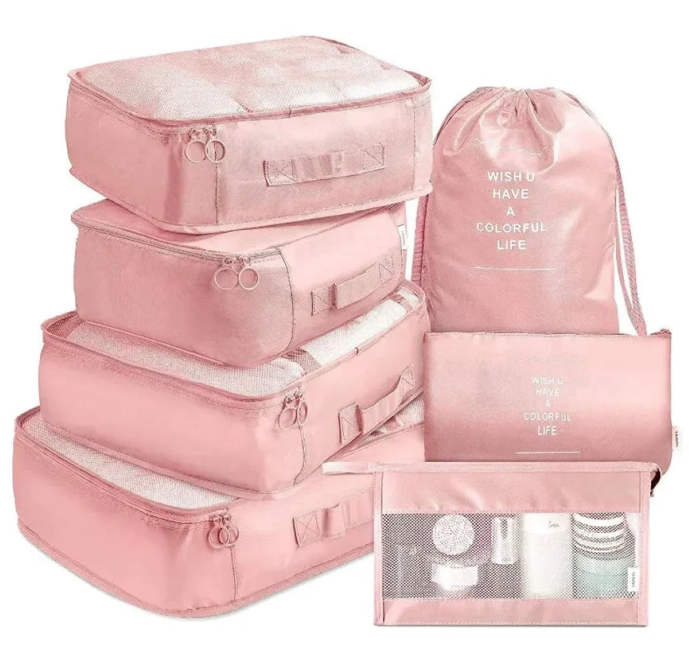 Juego De 8 Bolsas Organizadoras De Maleta
